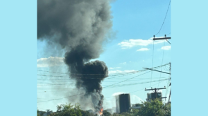 Corpo de bombas do polo petroquímico de Senador Canedo pega fogo